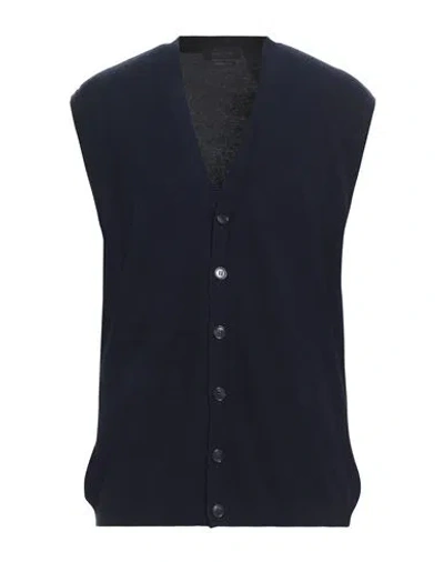 Daniele Fiesoli Man Cardigan Midnight Blue Size Xxxl Wool, Cashmere