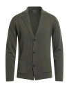 Daniele Fiesoli Man Cardigan Military Green Size L Merino Wool In Gray