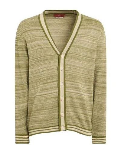 Daniele Fiesoli Man Cardigan Military Green Size M Cotton