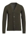 Daniele Fiesoli Man Cardigan Military Green Size S Merino Wool
