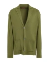 Daniele Fiesoli Man Cardigan Military Green Size Xl Cotton