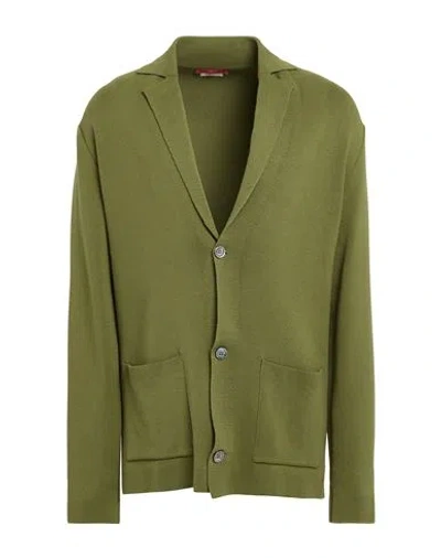 Daniele Fiesoli Man Cardigan Military Green Size Xl Cotton