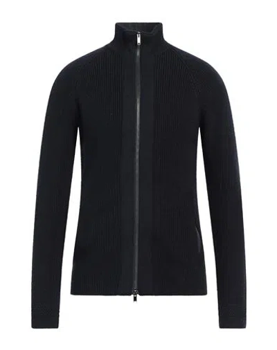Daniele Fiesoli Man Cardigan Navy Blue Size M Merino Wool, Acrylic