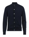 Daniele Fiesoli Man Cardigan Navy Size L Merino Wool In Black
