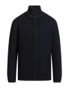 Daniele Fiesoli Man Cardigan Navy Size Xxl Merino Wool, Polyamide