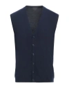 Daniele Fiesoli Man Cardigan Navy Size Xl Wool, Cashmere