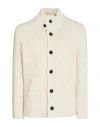 Daniele Fiesoli Man Cardigan Off White Size M Merino Wool, Polyamide In Off White