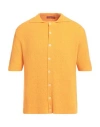 Daniele Fiesoli Man Shirt Orange Size L Organic Cotton, Polyamide In Orange