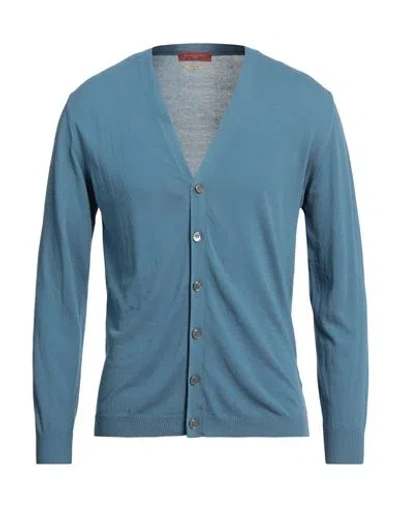 Daniele Fiesoli Man Cardigan Pastel Blue Size L Cotton