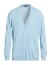 Daniele Fiesoli Man Cardigan Sky Blue Size L Cotton