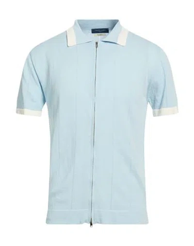 Daniele Fiesoli Man Cardigan Sky Blue Size L Cotton