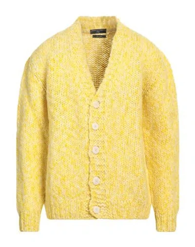 Daniele Fiesoli Man Cardigan Yellow Size L Wool