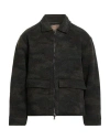 Daniele Fiesoli Man Jacket Military Green Size M Virgin Wool, Polyester In Black