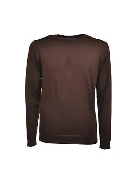 Pre-owned Daniele Fiesoli Man Maglia Girocollo Brown 16141 In Marrone