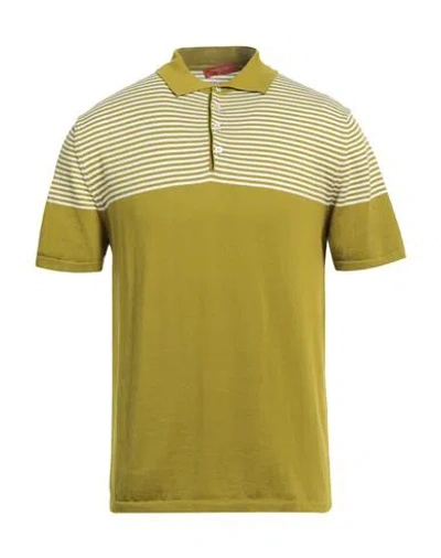 Daniele Fiesoli Man Polo Shirt Acid Green Size L Cotton