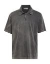 Daniele Fiesoli Man Polo Shirt Charcoal Size Xxl Cotton In Grey