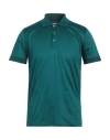 Daniele Fiesoli Man Polo Shirt Emerald Green Size M Cotton