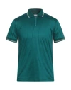 Daniele Fiesoli Man Polo Shirt Deep Teal Size L Cotton In Green
