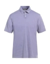 Daniele Fiesoli Man Polo Shirt Lilac Size L Cotton In Purple