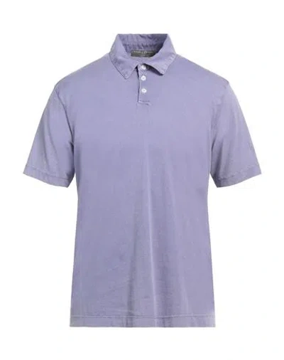 Daniele Fiesoli Man Polo Shirt Lilac Size L Cotton In Purple