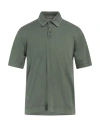 Daniele Fiesoli Man Polo Shirt Military Green Size L Cotton