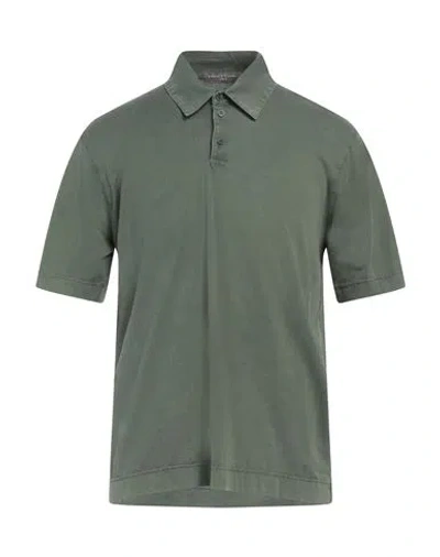Daniele Fiesoli Man Polo Shirt Military Green Size L Cotton In Green