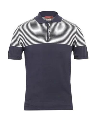 Daniele Fiesoli Man Polo Shirt Navy Blue Size M Cotton