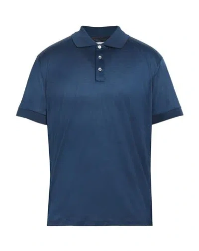 Daniele Fiesoli Man Polo Shirt Navy Blue Size Xxl Cotton