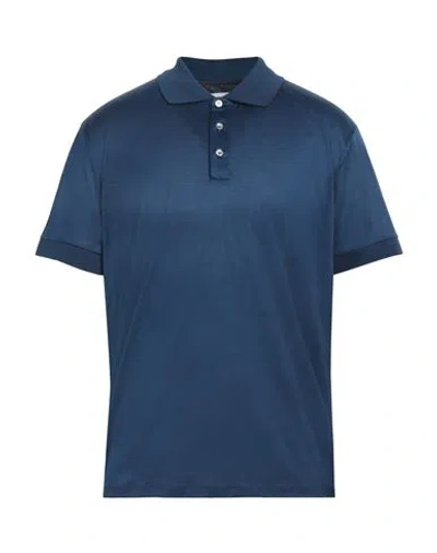 Daniele Fiesoli Man Polo Shirt Navy Blue Size Xxl Cotton In Navy Blue