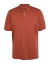 Daniele Fiesoli Man Polo Shirt Rust Size L Cotton In Red