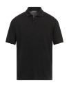Daniele Fiesoli Man Polo Shirt Charcoal Size L Linen, Elastane In Grey