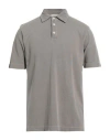 Daniele Fiesoli Man Polo Shirt Taupe Size L Cotton In Gray