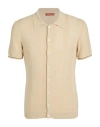 Daniele Fiesoli Man Shirt Beige Size S Cotton