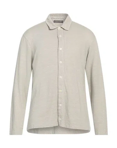 Daniele Fiesoli Man Shirt Grey Size Xxl Linen, Elastane