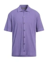 Daniele Fiesoli Man Shirt Purple Size L Cotton