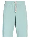 Daniele Fiesoli Man Shorts & Bermuda Shorts Turquoise Size S Cotton, Elastane In Blue