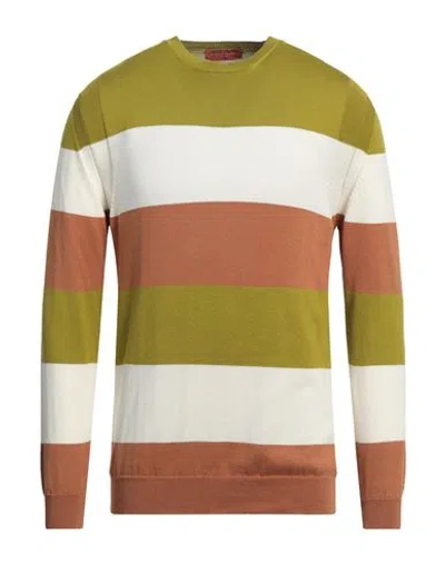 Daniele Fiesoli Man Sweater Acid Green Size L Cotton