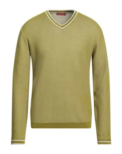 Daniele Fiesoli Man Sweater Acid Green Size L Cotton