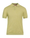 Daniele Fiesoli Man Sweater Lime Green Size L Linen, Cotton In Green