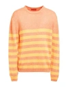 Daniele Fiesoli Man Sweater Apricot Size L Linen, Cotton In Orange