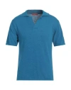 Daniele Fiesoli Man Sweater Azure Size M Cotton, Polyamide In Blue