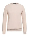 Daniele Fiesoli Man Sweater Beige Size L Merino Wool In Yellow