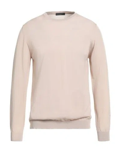 Daniele Fiesoli Man Sweater Beige Size L Merino Wool In Yellow