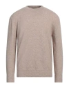 Daniele Fiesoli Man Sweater Beige Size L Polyamide, Merino Wool, Alpaca Wool, Elastane