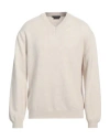 Daniele Fiesoli Man Sweater Beige Size L Wool, Cashmere In Beige