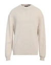 Daniele Fiesoli Man Sweater Beige Size L Wool In Beige