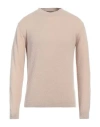 Daniele Fiesoli Man Sweater Beige Size Xxl Merino Wool, Polyamide, Cashmere