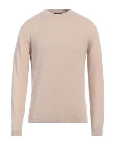 Daniele Fiesoli Man Sweater Beige Size Xxl Merino Wool, Polyamide, Cashmere In Beige
