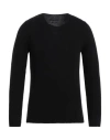 Daniele Fiesoli Man Sweater Black Size M Baby Alpaca Wool, Merino Wool In Black