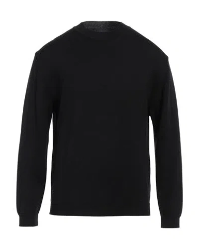 DANIELE FIESOLI DANIELE FIESOLI MAN SWEATER BLACK SIZE L MERINO WOOL